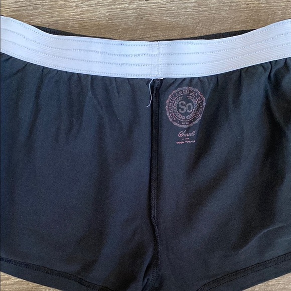 Black Relaxed Fit Athletic Micro Shorts with Elastic Waistband - Picture 4 of 5